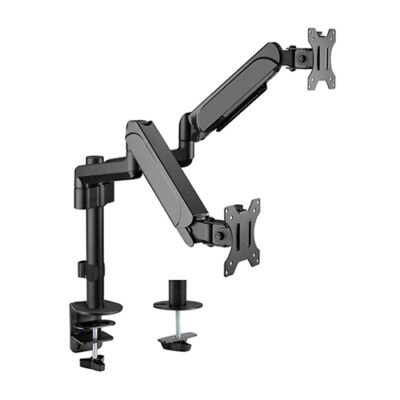 LDT48 C024 / 17"-32". 1-9kg. DVIEJŲ MONITORIŲ STALO LAIKIKLIS. DUJINĖ SPYRUOKLĖ